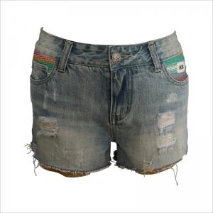 Flot design rip denim kort WS001